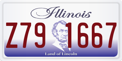 IL license plate Z791667
