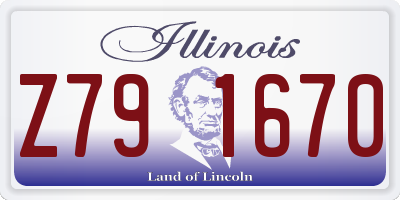 IL license plate Z791670