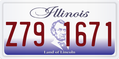 IL license plate Z791671