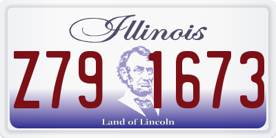 IL license plate Z791673