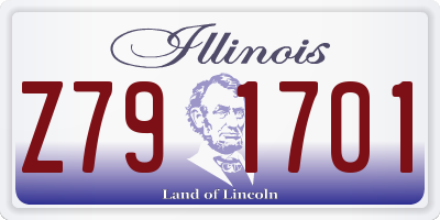 IL license plate Z791701