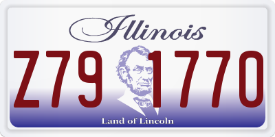 IL license plate Z791770