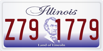 IL license plate Z791779