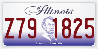 IL license plate Z791825