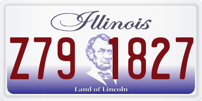 IL license plate Z791827