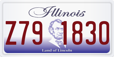 IL license plate Z791830