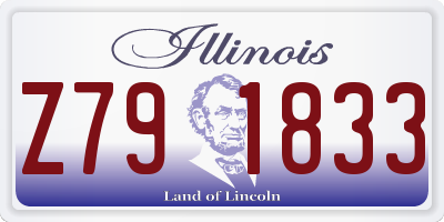 IL license plate Z791833