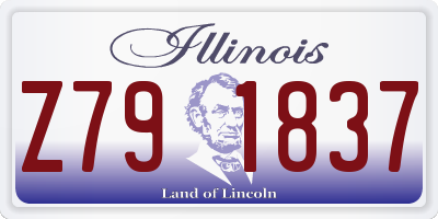 IL license plate Z791837