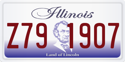 IL license plate Z791907