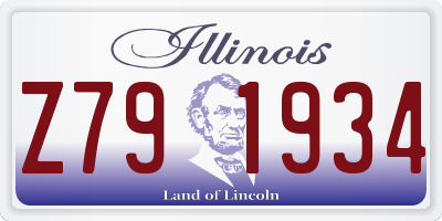IL license plate Z791934