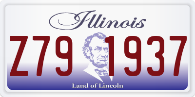 IL license plate Z791937
