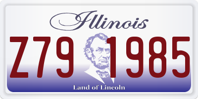 IL license plate Z791985