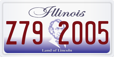 IL license plate Z792005