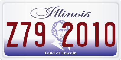 IL license plate Z792010