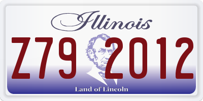 IL license plate Z792012