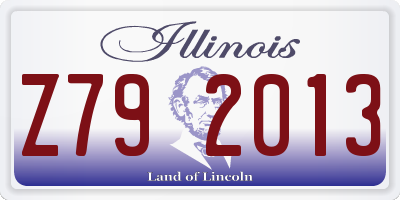 IL license plate Z792013