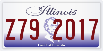 IL license plate Z792017