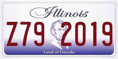 IL license plate Z792019