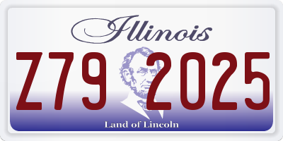 IL license plate Z792025
