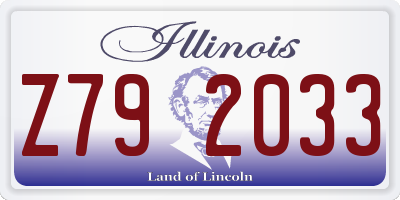 IL license plate Z792033