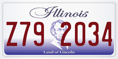 IL license plate Z792034