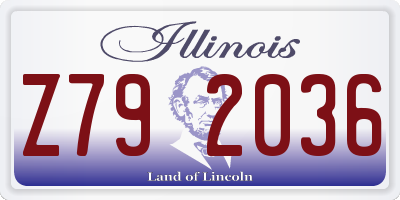 IL license plate Z792036