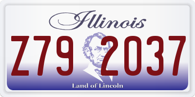 IL license plate Z792037