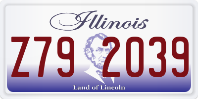 IL license plate Z792039