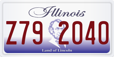IL license plate Z792040