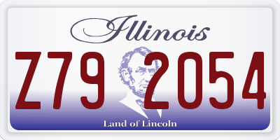 IL license plate Z792054