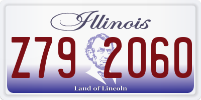 IL license plate Z792060