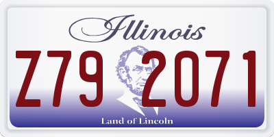 IL license plate Z792071
