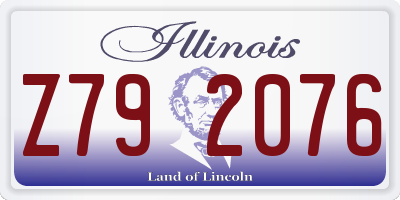 IL license plate Z792076