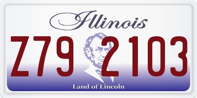 IL license plate Z792103