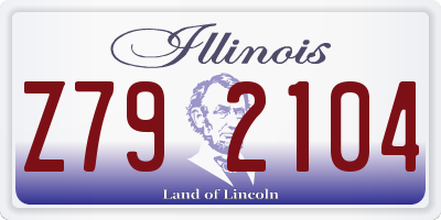 IL license plate Z792104