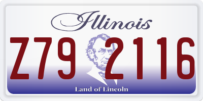 IL license plate Z792116