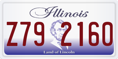 IL license plate Z792160