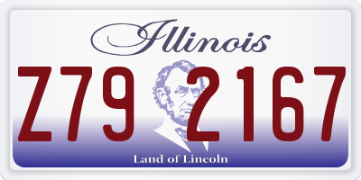 IL license plate Z792167