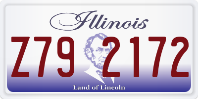 IL license plate Z792172