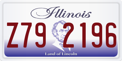 IL license plate Z792196