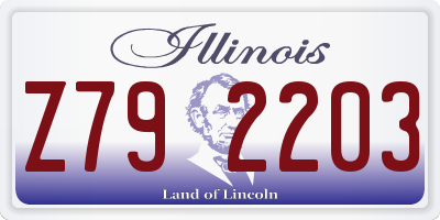 IL license plate Z792203