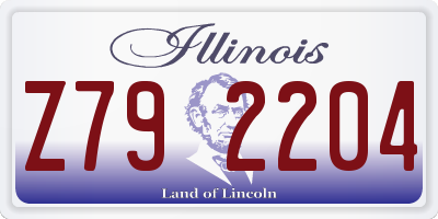 IL license plate Z792204