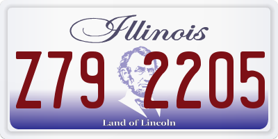 IL license plate Z792205