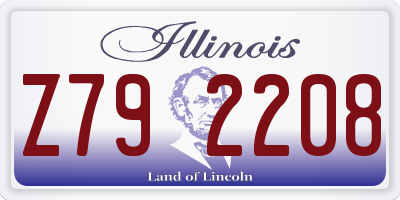 IL license plate Z792208