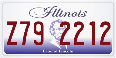 IL license plate Z792212