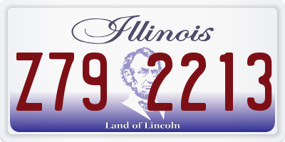 IL license plate Z792213