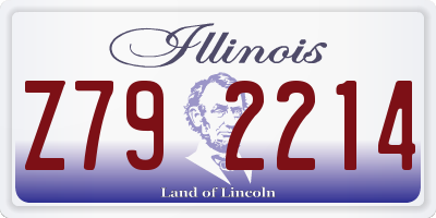 IL license plate Z792214