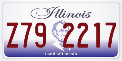 IL license plate Z792217