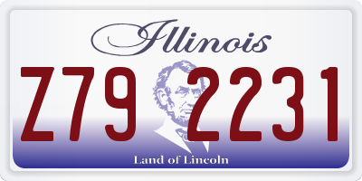 IL license plate Z792231