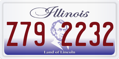 IL license plate Z792232